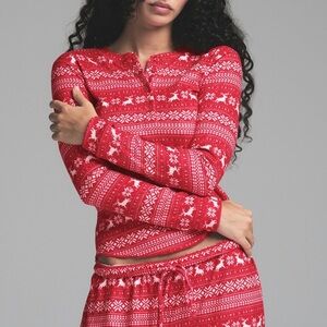 NWT Skims Logo Plush Henley & Leggings Set